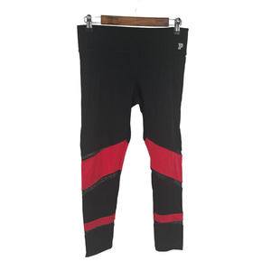 Pink By Victorias Secret Womens Ultimate Leggings Black Red Mesh Size M